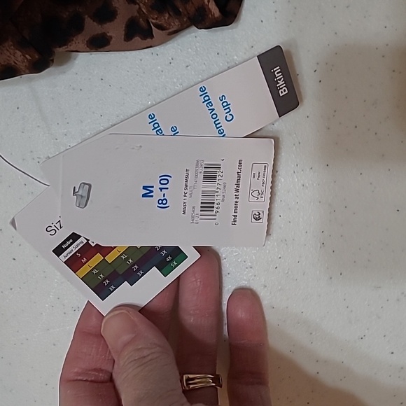 NWT Time & Tru animal print swimsuit size Medium (8-10) - Picture 5 of 7